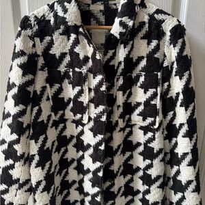 Black and White Houndstooth Jacket